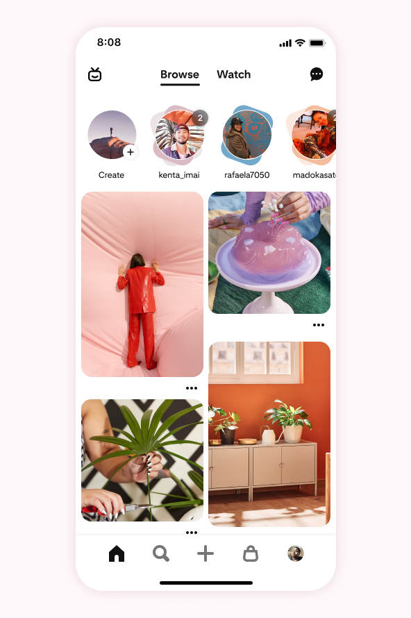 My Pinterest Home Feed View on Desktop 