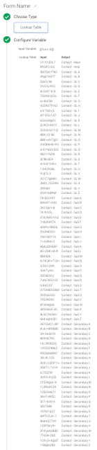 large GTM lookup table