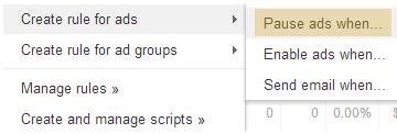 AdWords Automated Rules
