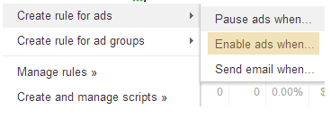 AdWords Automated Rules
