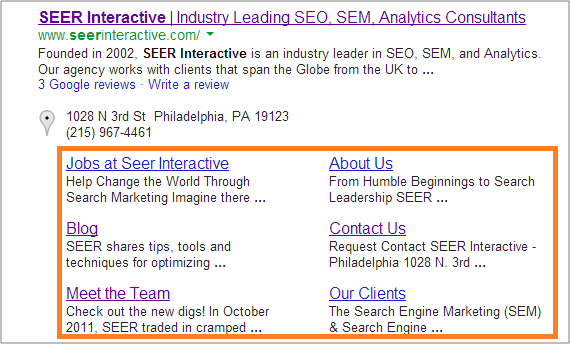 Organic SiteLinks on Google