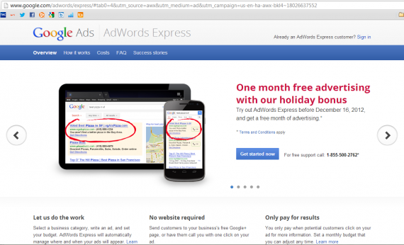 FAQ Express Sitelinks Landing Page