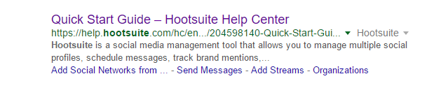 Hootsuite-four-sitelinks