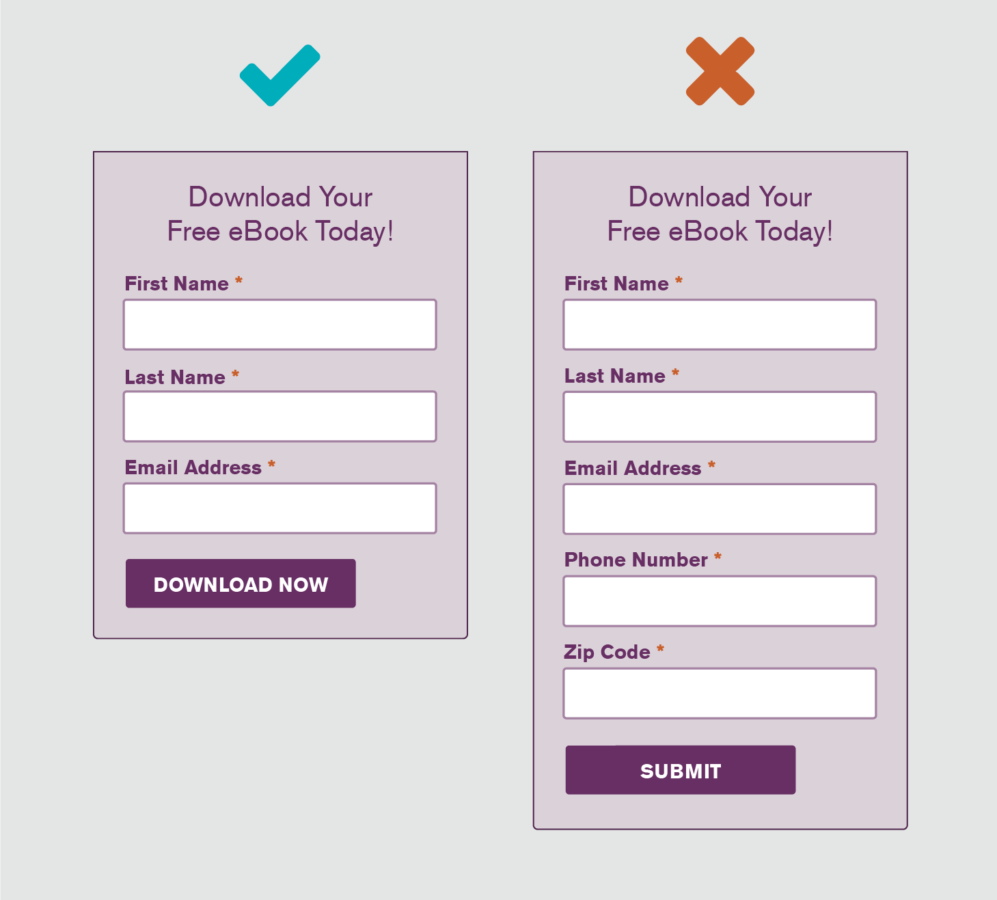 Landing Page 04 Friction Form is simple