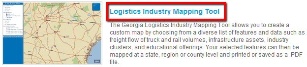 Logistics Industry Mapping Tool