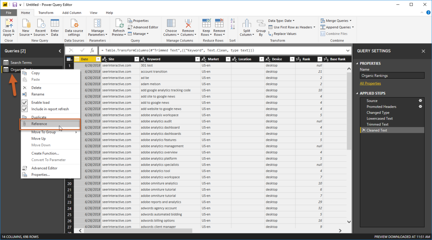 How to Flip Data Tables in Power Query - YouTube