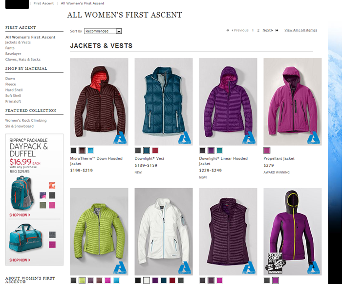 Winter Jackets Landing Page