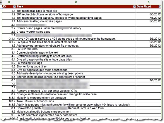 ex-google-doc Audit Google Doc to do list