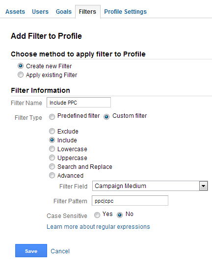Use the Campaign Medium Filter Field to include only paid search visitors.
