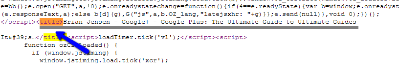 Google+ titles in HTML