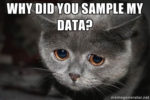 Why did you sample my data? Sad Cat