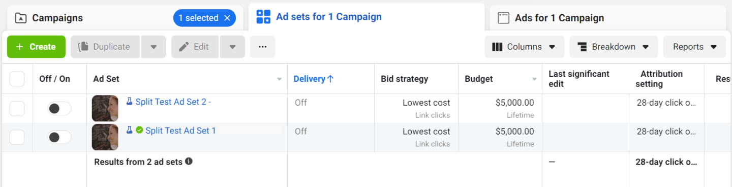 Step 5: Rename the Ad Sets and/or Ads