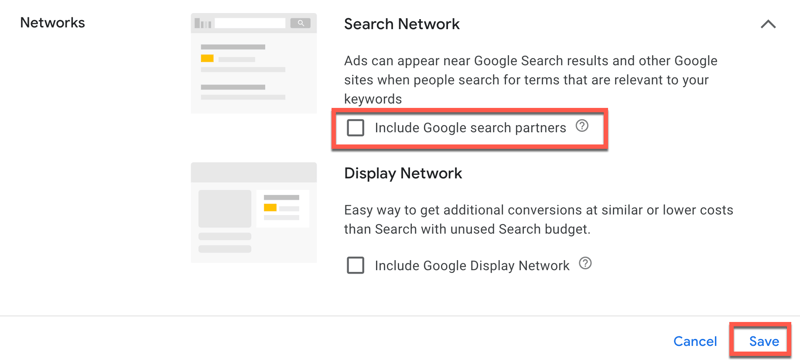 Include Search Partners