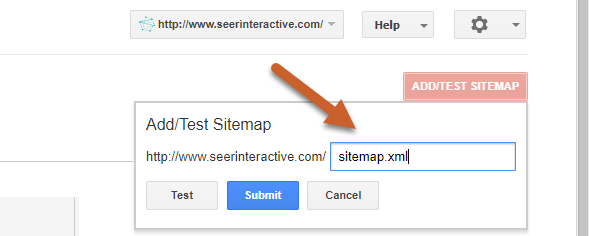 Enter Sitemap URL