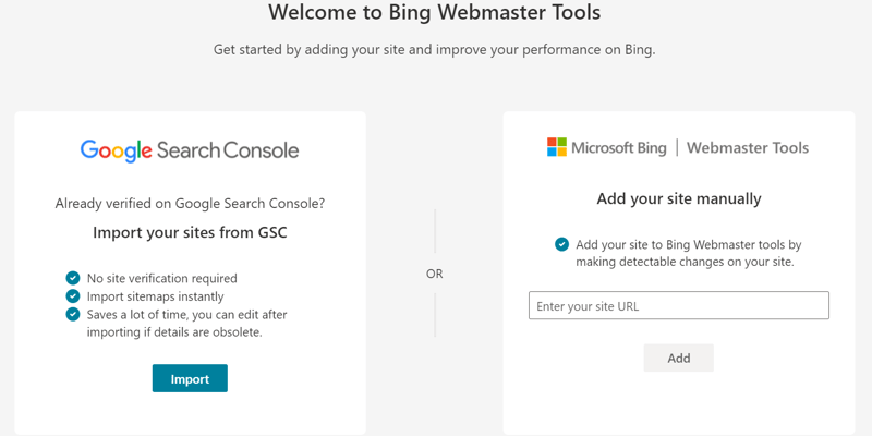 setup google search console and bing webmaster tools