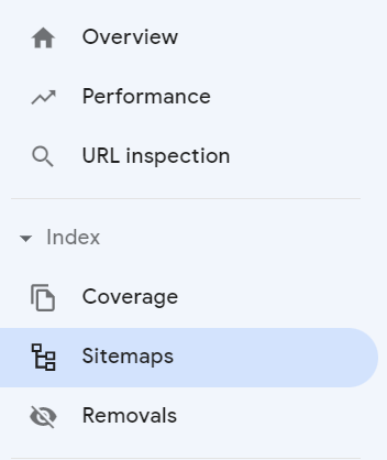 submit a sitemap via Google Search Console navigation