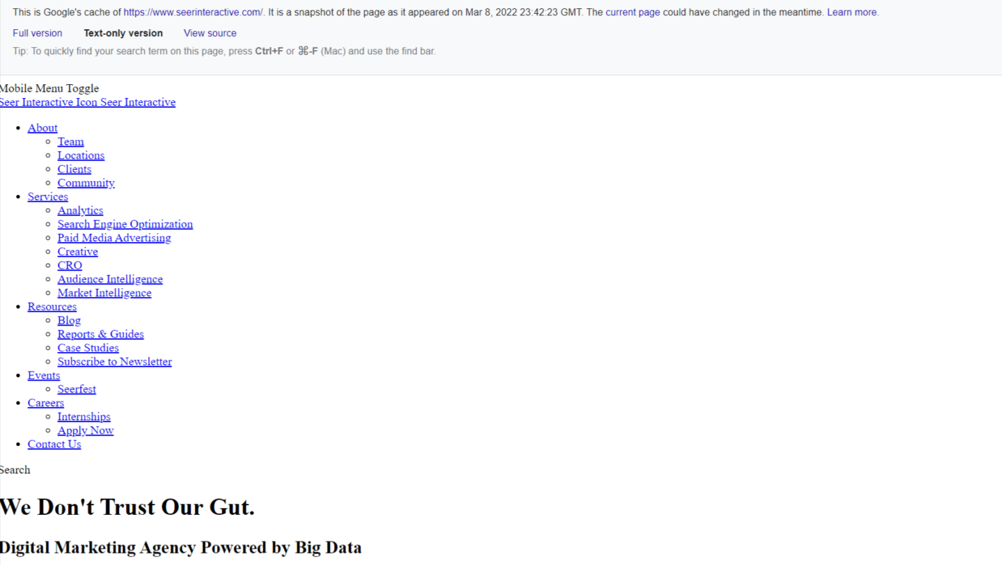 What is Google Cache?