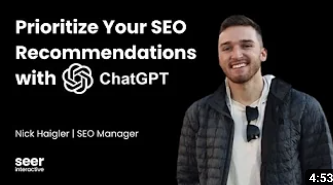 Using ChatGPT to Prioritize SEO Opportunities [Video]