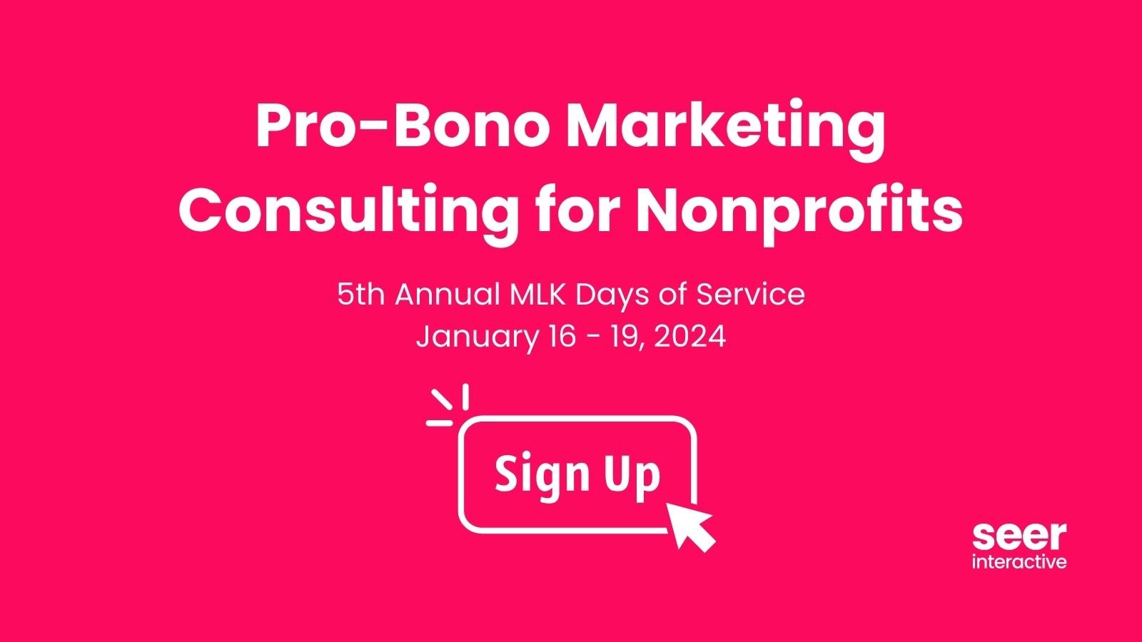 5th Annual Pro Bono Marketing Consulting for Nonprofits